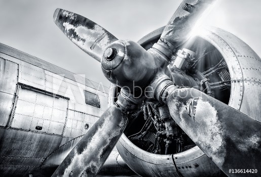 Picture of engine of an aircraft